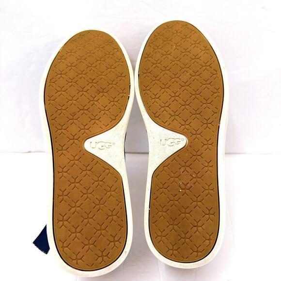 UGG Carilyn Suede Flats Women’s Size 7 Leather Blue Slip On Laces Sneaker Shoes - Picture 7 of 11